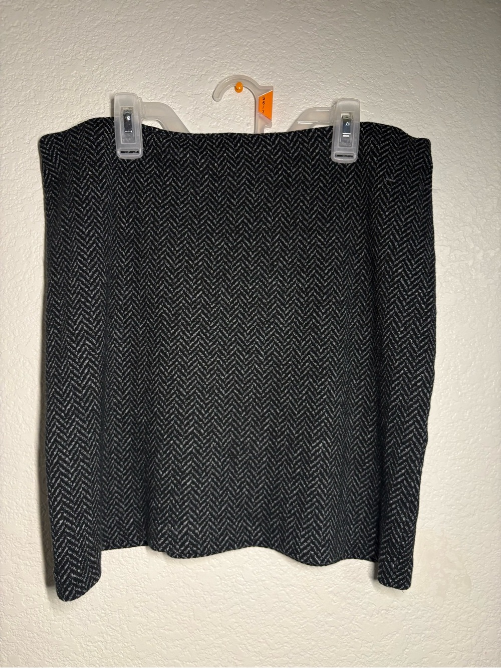 Express Black Herringbone Off-the-Shoulder Sweater